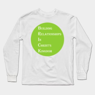 Follow Baptist Church- BRICKS Typography Design Long Sleeve T-Shirt